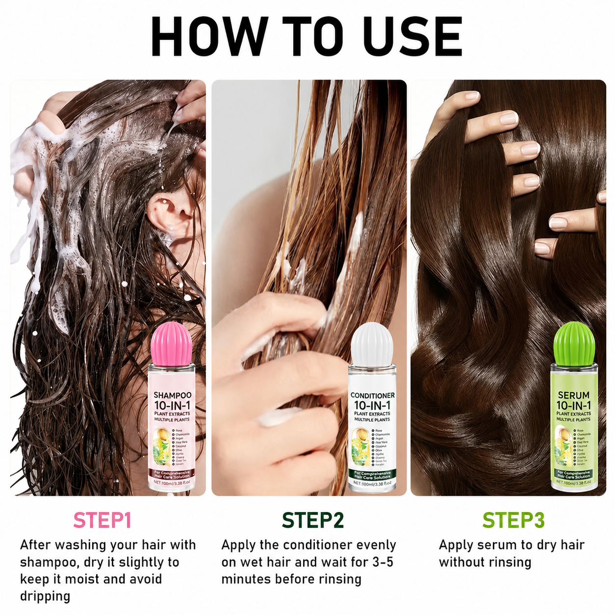 🔥Last Day Promotion🔥Gopuremagy Shampoo, Conditioner & Hair Serum Set, Free Shipping