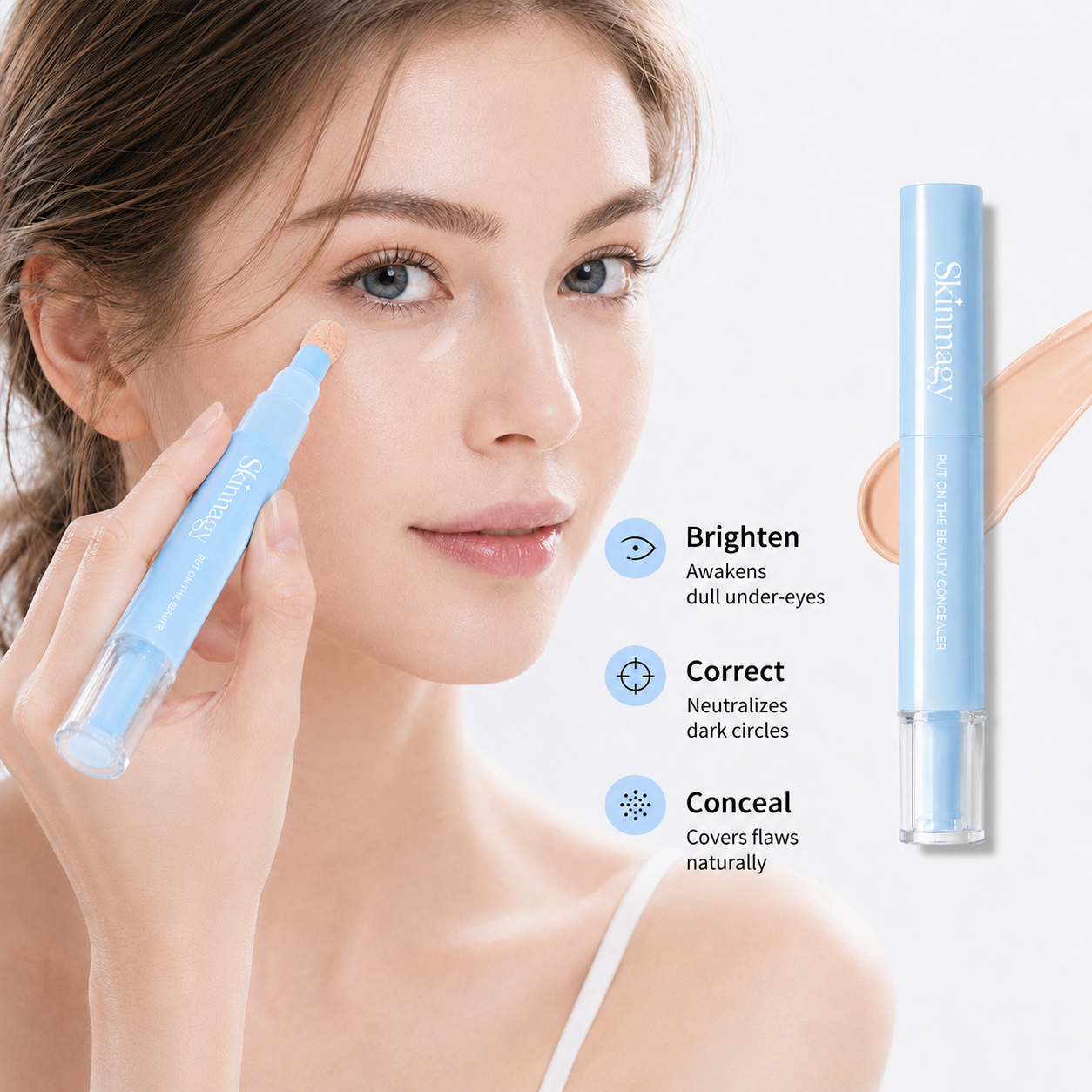 Last Day-Buy 1 Get 1 Free💙Dual-Effect Concealer & Powder Foundation