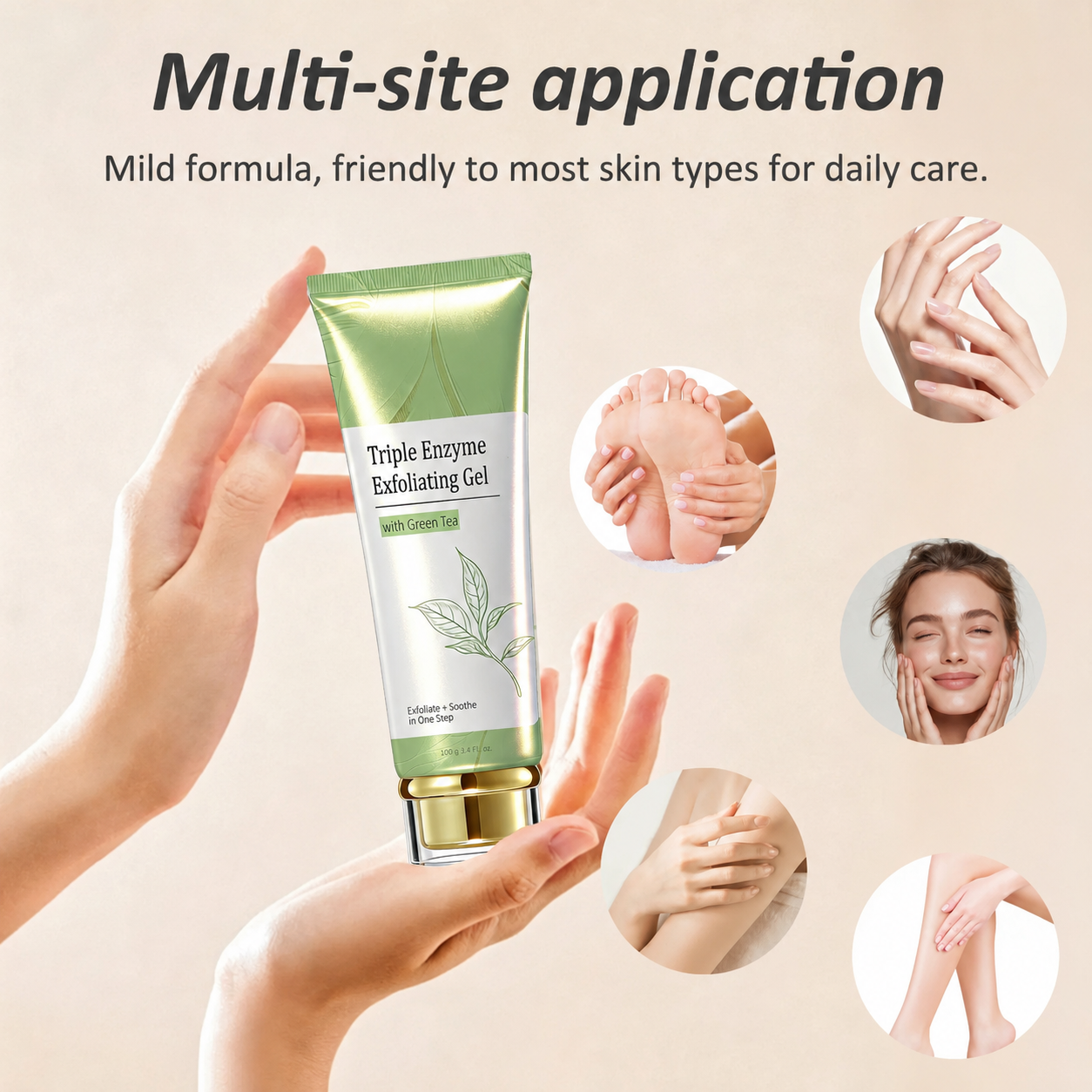 Last Day-Buy 1 Get 1 Free💙Triple Enzyme Green Tea Exfoliating Aqua Peeling Gel