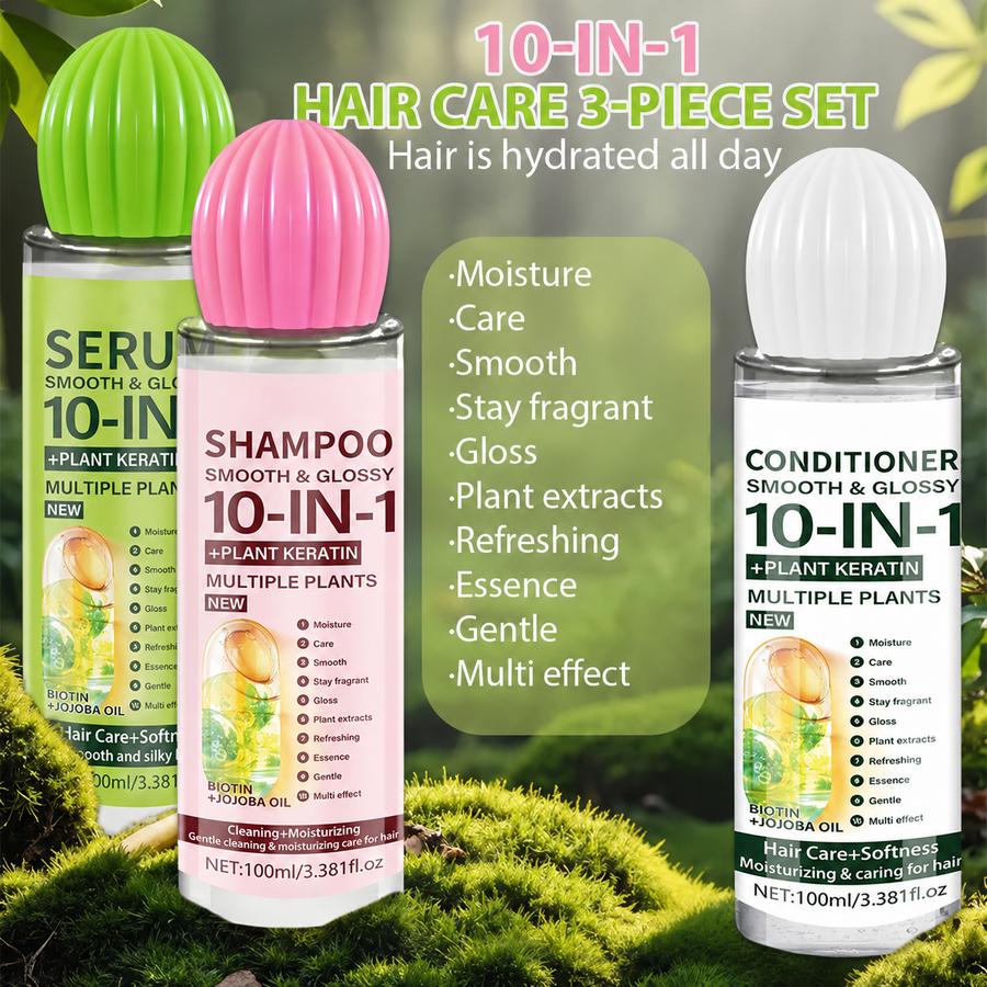 10-in-1 hair care set with plant extracts visual