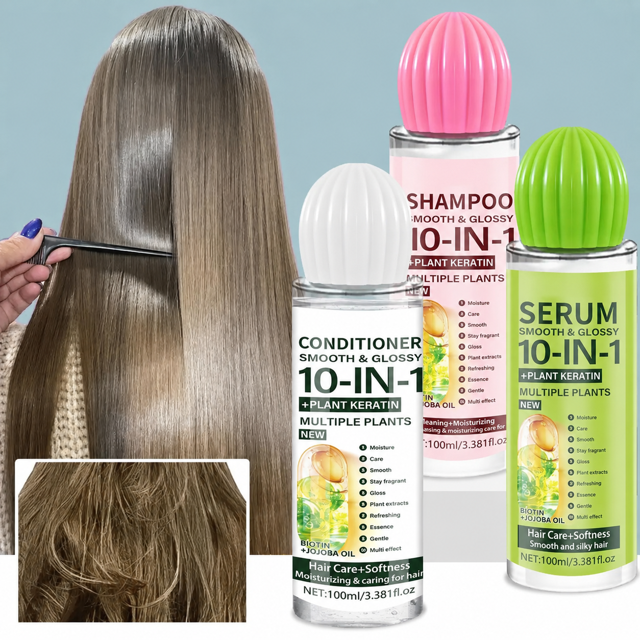 🔥Last Day Promotion🔥Gopuremagy Shampoo, Conditioner & Hair Serum Set, Free Shipping