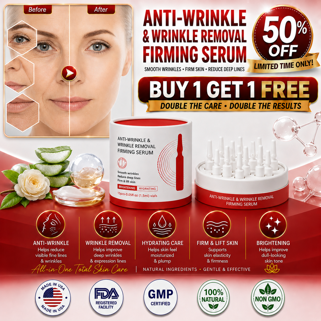 🔥Last Day-Buy 1 Get 1 Free🔥Anti-Aging & Wrinkle-Firming Essence